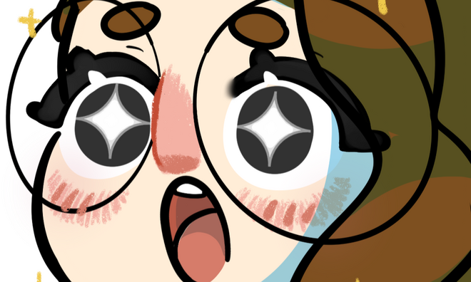 A drawing of a silly streamer