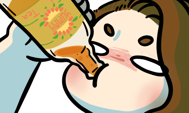 A drawing of a silly streamer